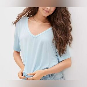 American Eagle “Soft and Sexy” V neck in light blue